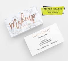 500 business cards for 5. Marble Rose Gold Makeup Business Cards 500 Business Cards Etsy Makeup Business Cards Printing Business Cards Gold Business Card