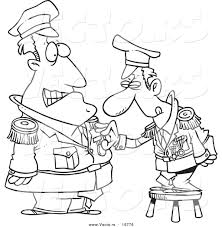 Set off fireworks to wish amer. Vector Of A Cartoon Man Standing On A Stool And Awarding A Medal To A Soldier Outlined Coloring Page By Toonaday 19776