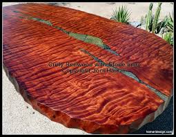 Waterfall Bubinga Table Wood Slab Wood Slab Table Live Edge Wood