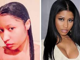 Another natural hairstyle worn in the same manner that shoulder length black hair done in bob cut style with eyebrow skimming bangs. Discovering The Most Stunning Looks Of Nicki Minaj No Makeup