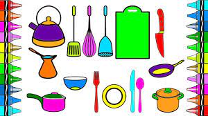 I have also done my best to include sources to each of the. How To Draw Kitchen Set For Kids Coloring Pages Tableware Art Colors For Kids Youtube