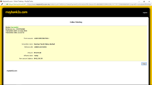 Instructions received from bankers to credit maybank accounts or pay 3rd parties. Maybank