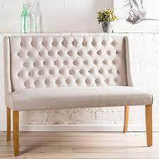 Modern bench dining room bench faux leather entryway long bench upholstered padded seat bench. The Mowbray Bench 2 Seater Upholstered Bench Made In The Cellar