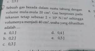 Jawaban yang benar adalah a. Soal Hukum Termodinamika Kelas 11 Brainly Co Id