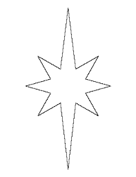 Elongated Star Pattern Chrismon Patterns Star Patterns Nativity Coloring Pages