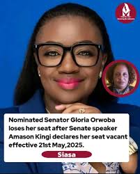 COURT ON GLORIA: High Court terminates petition against UDA that was filed  by former Nominated Senator Gloria Orwoba challenging her replacement with  Consolata Nabwire.