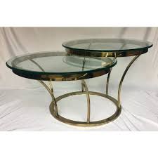 You can place them in your garden, offices, hotel, villas or any other space, and enhance the entire. Sculptural Two Tier Asymmetrical Brass And Glass Round Cocktail Coffee Table Chairish
