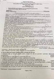 *bac 2019 toamna august septembrie jitaru ionel Subiecte Limba RomanÄƒ Capacitate 2019 Ce Au De Rezolvat Elevii La Evaluarea NaÈ›ionalÄƒ 2019
