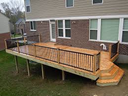 Black Aluminum Deck Railing Western Red Cedar Deck With Black Aluminum Railing And Custom Steps Deck Railing Design Cedar Deck Building A Deck