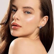 Aretes Plata Aretes De Aro De Plata De Ley, Aretes De Aro Ovalados De Or Jm