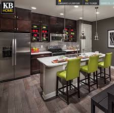 Kb Home White Countertop With Darker Cabinets Contemporary Kitchen Kb Homes Kitchen Design