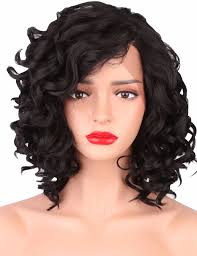 The bob haircut is super versatile, the deep chestnut tone and soft this long bob on constance wu looks spectacular and has decided to style it with some casual curls and a side part. Strongbeauty Synthetic Lace Front Wig Curly Bob Haircut Heat Resistant Side Part Natural Black Wig Women S Medium Length L Part Synthetic Lace Wigs Aliexpress