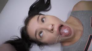 Cheerleader teen with pigtails is fucked and fed with cum by landlord