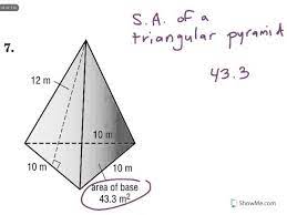 Volume of square pyramid = 2 x volume of triangular pyramid. Surface Area Of A Triangular Pyramid Youtube