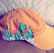 Custom Hand Painted Moonrise Design Dad Hat Painted Hats Hat Designs Painted Clothes