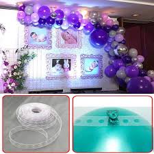 We used balloons in various shades of pink then used a long strip of balloon garland tape to create the body of the garland. 1pc New Roll 5m Balloon Decorating String Transparent Balloon Strip Diy Balloon Arch Strip Tape Cake Gift Table Party Decoration Ballons Accessories Aliexpress