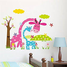 sticker mural pour chambre d enfant girafes wall stickers kids kids room wall stickers wall stickers wallpaper