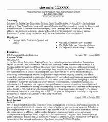 Customs Officer Resume Example Officer Resumes Livecareer