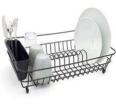 Check spelling or type a new query. Calitek Black Kitchen Anti Rust Dish Drainer Rack With Drip Tray And Cutlery Holder Amazon Co Uk Grocery Cutlery Holder Dish Drainer Copper Dishes