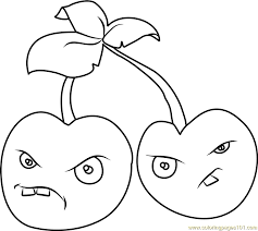 Check spelling or type a new query. Cherry Bomb Coloring Page For Kids Free Plants Vs Zombies Printable Coloring Pages Online For Kids Coloringpages101 Com Coloring Pages For Kids