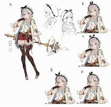 ライザはこうして生まれた ライザのアトリエ 常闇の女王と秘密の隠れ家 キャラクターデザインの変遷を 細井pとトリダモノ氏が語る 4gamer net キャラクターデザイン アニメの女の子のデッサン ポートフォリオ イラスト