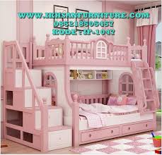 Tempat Tidur Anak Perempuan Tingkat Tangga Laci Tempat Tidur Anak Perempuan Tingkat Tangga Laci Tempat Tid In 2020 Twin Girl Bedrooms Girl Room Girls Princess Bedroom