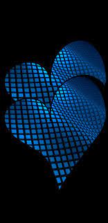 Double Love Heart Blue Black Abstract Christian Mobile Phone Wallpaper And Screensaver 1 Heart Wallpaper Heart Iphone Wallpaper Blue Heart