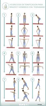 Aprende A Tonificar Y Potenciar Tus Brazos Y Hombros Con Theraband Ejercicios Ejercicios Para Brazos Ejercicios Con Banda