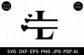 Download Split Letter L Monogram Svg Cut File Graphic By Rizu Designs Creative Fabrica