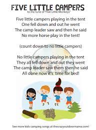 Great songs for summer camps & family camping trips! 53 Favorite Family Campfire Songs Pdf Printables The Crazy Outdoor Mama