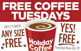Hunt4freebies Free Coffee At Holiday Station Stores On Tuesdays Get Free Coffee At Holiday Station Stores On Tuesdays Get Vi Free Coffee Holiday Station
