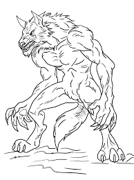 Scary sound of howling werewolf coloring page : Werewolf Coloring Pages Best Coloring Pages For Kids