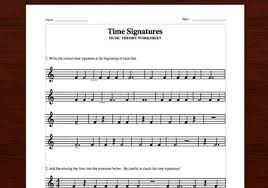 Time Signatures Counting Free Printable Theory Worksheets