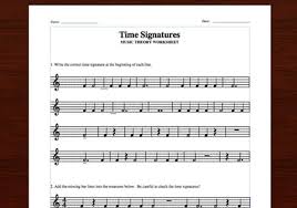 Time Signatures Counting Free Printable Theory Worksheets