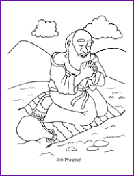 Job Praying Coloring Page Kids Korner Biblewise Sunday School Coloring Pages Bible Crafts Sunday School Kids