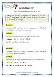 Measurement Of Capacity Word Problems On Litres And Millilitres Measurement Word Problems Solving Word Problems Word Problems