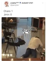 Sorry Jimin But I Think That Chairs R Gonna Stay Winning Video In 2020 Bts Funny Bts Jimin Bts Korea