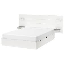 Nordli Bed With Headboard And Storage White Queen Ikea Find wooden and tufted pieces or beds with hidden storage to complete your bedroom decor.