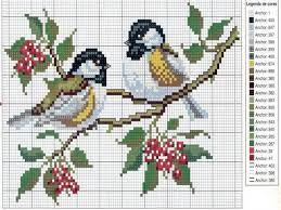 Bird, bird cross stitch pattern, branch with leaves, counted cross stitch, cross stitch, easy pattern: 21 Cross Stitch Birds Ideas Cross Stitch Stitch Cross Stitch Bird