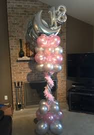 18th Birthday Theme Ideas For Girls For A Friend S Daughter S 18th Birthday Decoracion De Fiesta Columnas De Globos Decoracion Con Globos