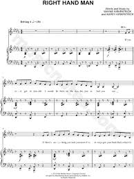 Baby i'm your right don't put up a fight i can be your right starting here tonight let me be your right hand man. Right Hand Man Lyrics Something Rotten Sheet Music Lyricswalls