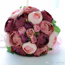 ** ***creative ideas*** the real touch flowers are perfect for bridal bouquets, wedding flowers decoration, and home decorations, or other purposes such as. Handmade Burgundy Peony Flowers Bridal Bouquet Fabric Artificial Fake Wedding Party Throw Flower Bridesmaid Bouquet New Design From June Bride 25 13 Dhgate Com