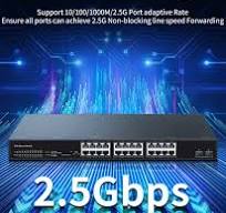 ‫HORACO 2.5GbE 24 منفذ إيثرنت التبديل 2 منفذ 10G SFP + محول ...‬‎