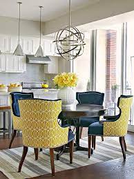 Using a similar ikat on the curtains and painting. Blue And Yellow Dining Room Navy And Yellow Living Room Yellow And Navy Bedroom Yellow Grey And Blue Livi Dining Room Table Dining Chair Makeover Dining Chairs