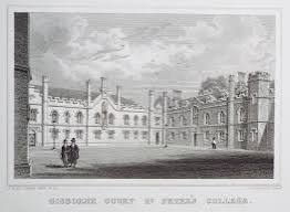 Antique Prints of Peterhouse College Cambridge