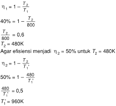 Maybe you would like to learn more about one of these? Sebuah Mesin Carnot Yang Menggunakan Reservoir Suhu Tinggi Bersuhu 800k Memiliki Efisiensi 40 Mas Dayat