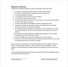 Adjustments are possible, too, wherein that student commits to preventing that bad behavior next time. Free 14 Behaviour Contract Templates In Pdf Ms Word Pages