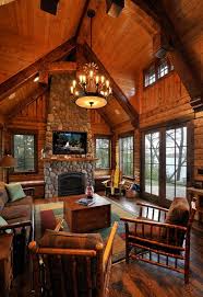 10 High Ceiling Living Room Design Ideas Log Cabin Kitchens Log Cabin Living Cabin Living