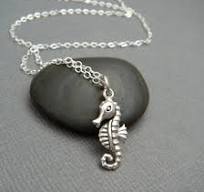 Sterling Silver Seahorse Necklace, Tiny Ocean Animal Pendant ...