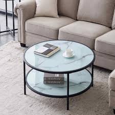 Ein couchtisch mit kunststoffelementen wirkt sehr modern und ist vor allem in schlichten farben erhältlich. Moderner Stil Couchtisch Rund Mit 2 Ablagen Kaufland De